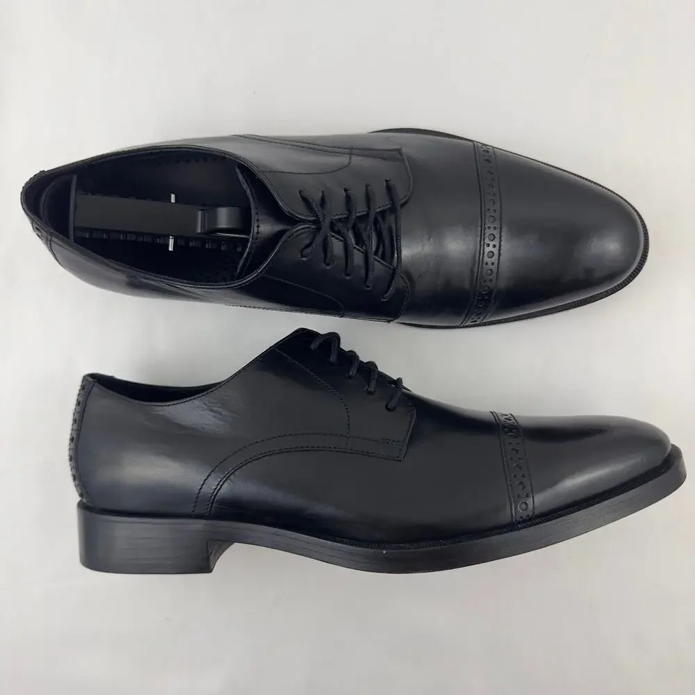 NWOB‎ Cole Haan Preston Grand Cap black leather Oxford M-9